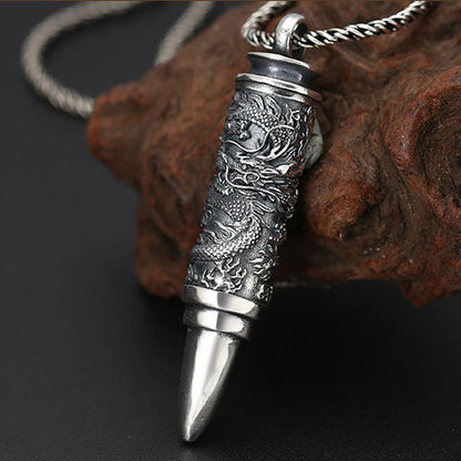 Punk Domineering Dragon Silver Pendant