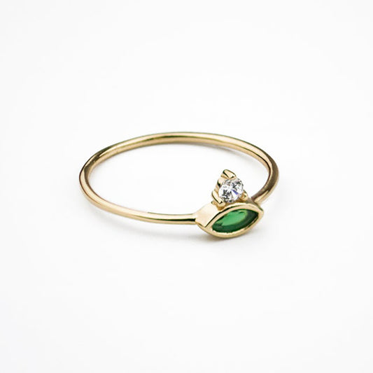 Petite Green Gem Ring