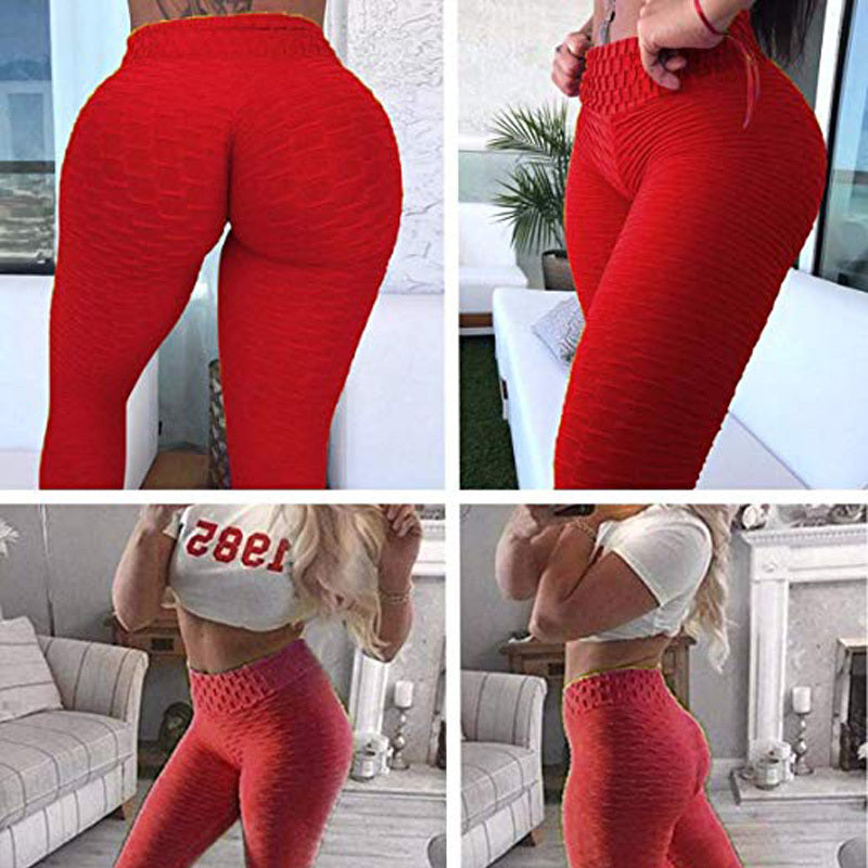 Leggings Women Gym High Waist Push Up Yoga Pants Jacquard Fitness Legging Running Trousers Woman Tight Sport Pants
