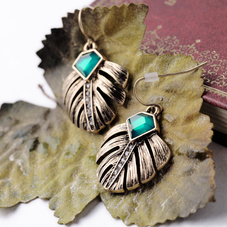 Luxury leaf ladies earrings
