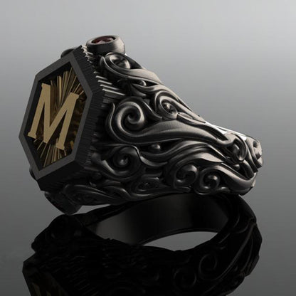 Marquise Emblem Ring