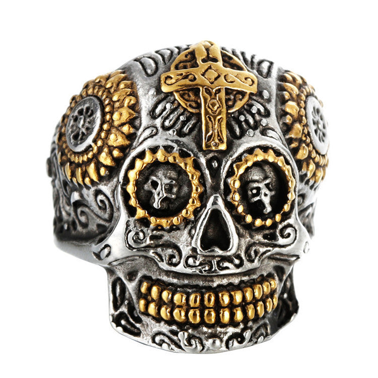 Eerie Gem Skull Ring