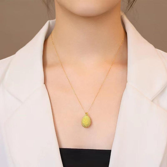 Alluvial Gold Durian Necklace Commemorative Necklace Pendant