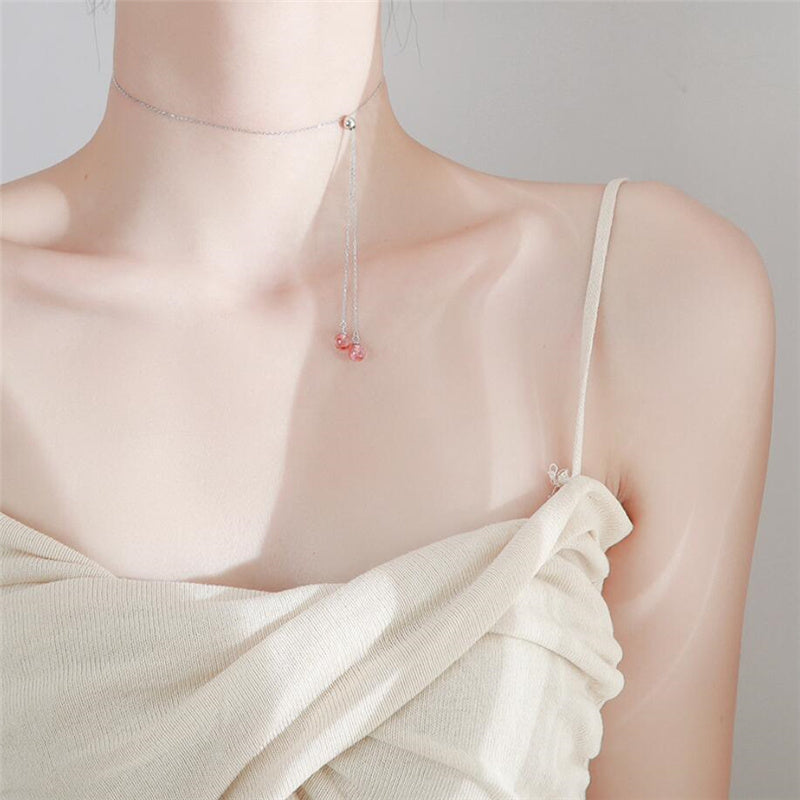 Strawberry Crystal Necklace