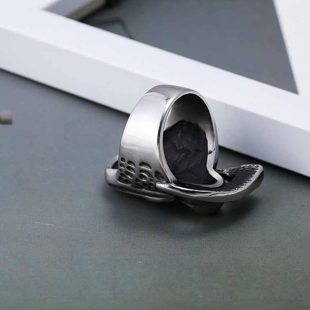 Death Sickle Skull Men's Ring