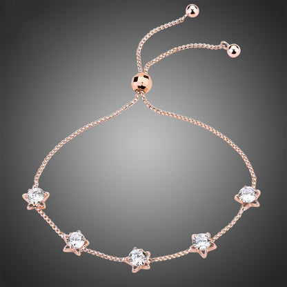 Electroplated 18K rose gold female bracelet