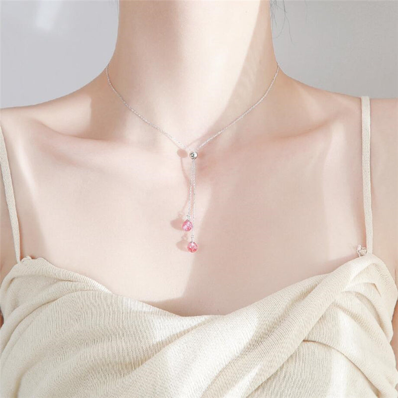 Strawberry Crystal Necklace