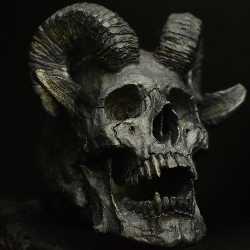 Yggdrasil Horned Skull Ring