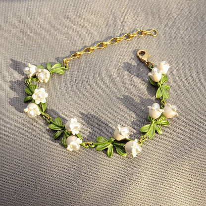 White Lily Of The Valley Necklace Clavicle Chain