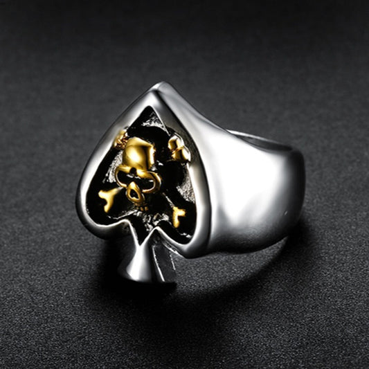 Skull Spade Ring