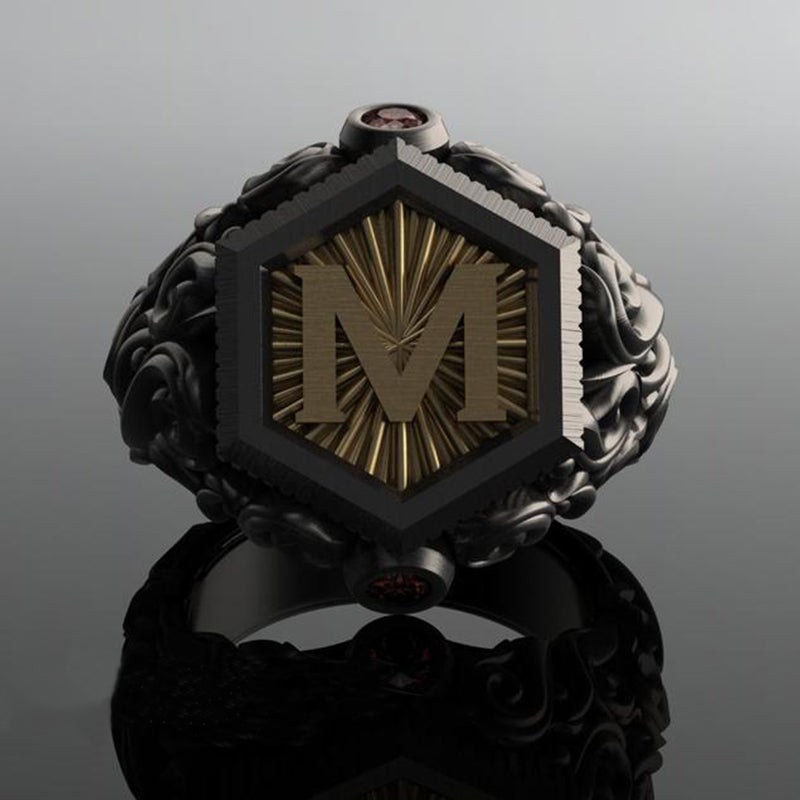 Marquise Emblem Ring