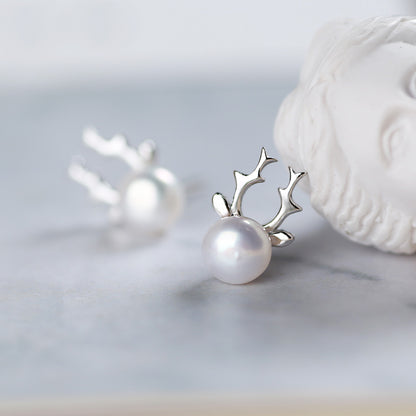 S925 Silver  Pearl Earrings Jewelry