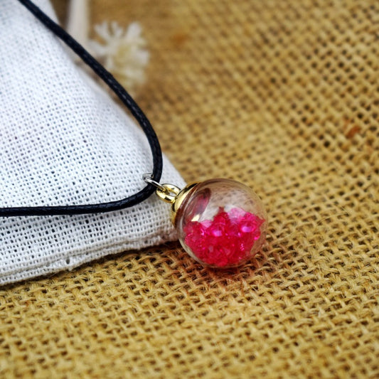 Dried Flower Starry Necklace Time Gemstone Necklace