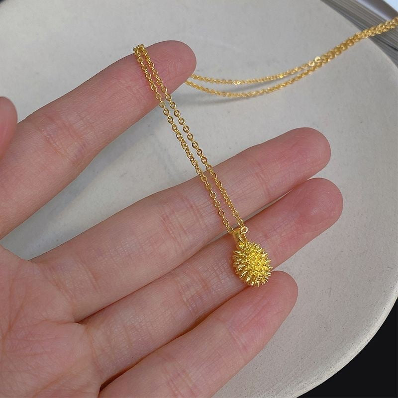 Alluvial Gold Durian Necklace Commemorative Necklace Pendant