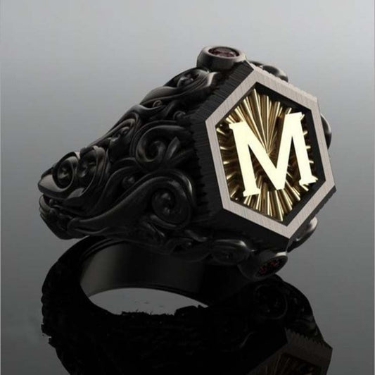 Marquise Emblem Ring