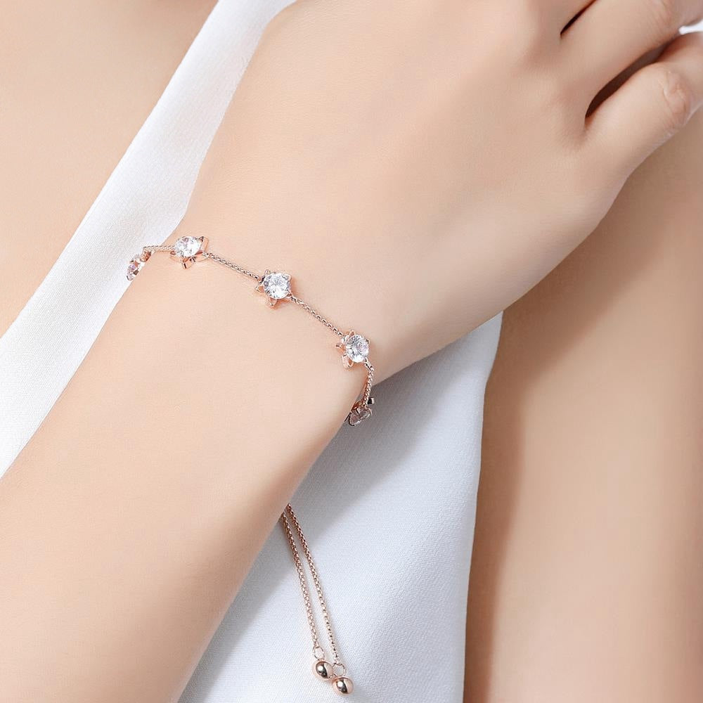 Electroplated 18K rose gold female bracelet