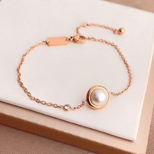 Japanese And Korean Simplicity Lucky Pearl Bracelet