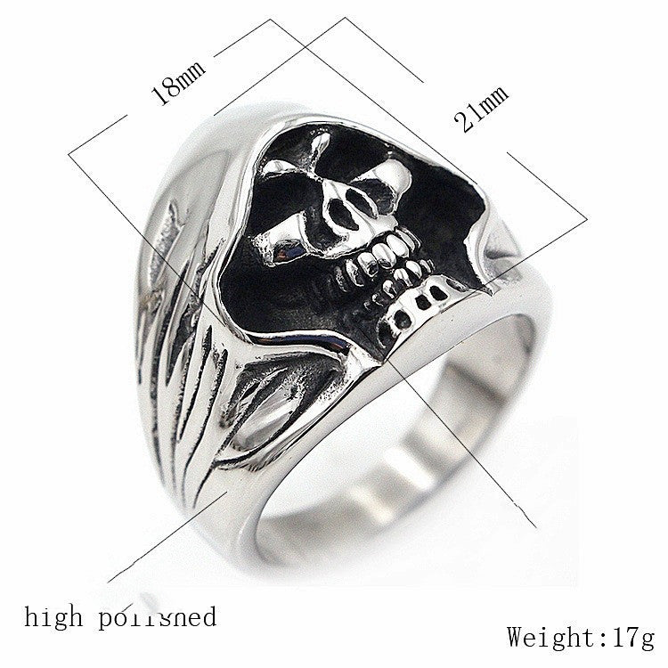 Runic Light Skull Ring