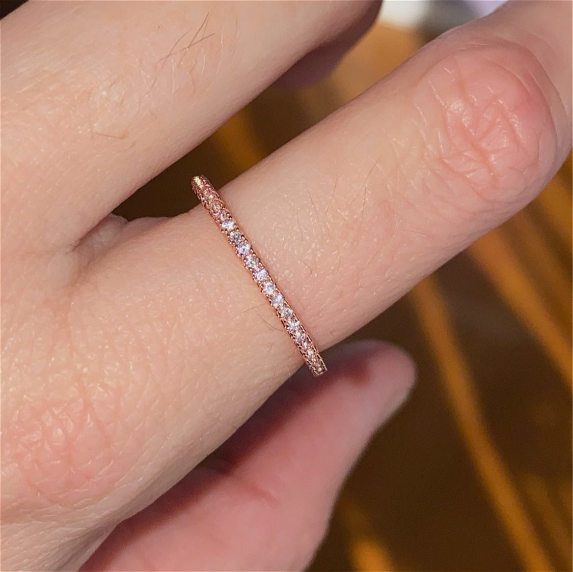 Knuckle Index Finger Ring Gypsophila Single Row Diamond