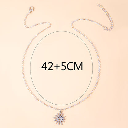 Sunlight Sunshine Sun God Stainless Steel Necklace For Women Girls