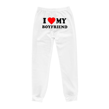 I Love MY BOYFRIEND Printed Trousers Casual Sweatpants Men And Women Sports Pants