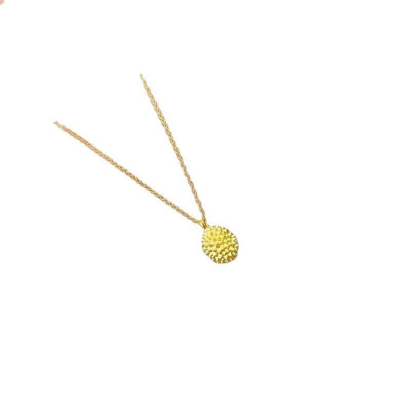 Alluvial Gold Durian Necklace Commemorative Necklace Pendant