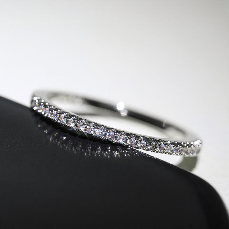 Knuckle Index Finger Ring Gypsophila Single Row Diamond