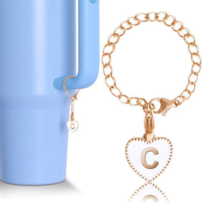 Love Alloy Oil Drop Letter Pendant Water Bottle Handle Decorative Accessories