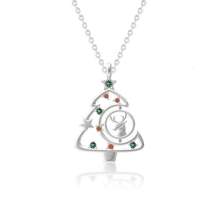 Clavicle Christmas Tree Necklace