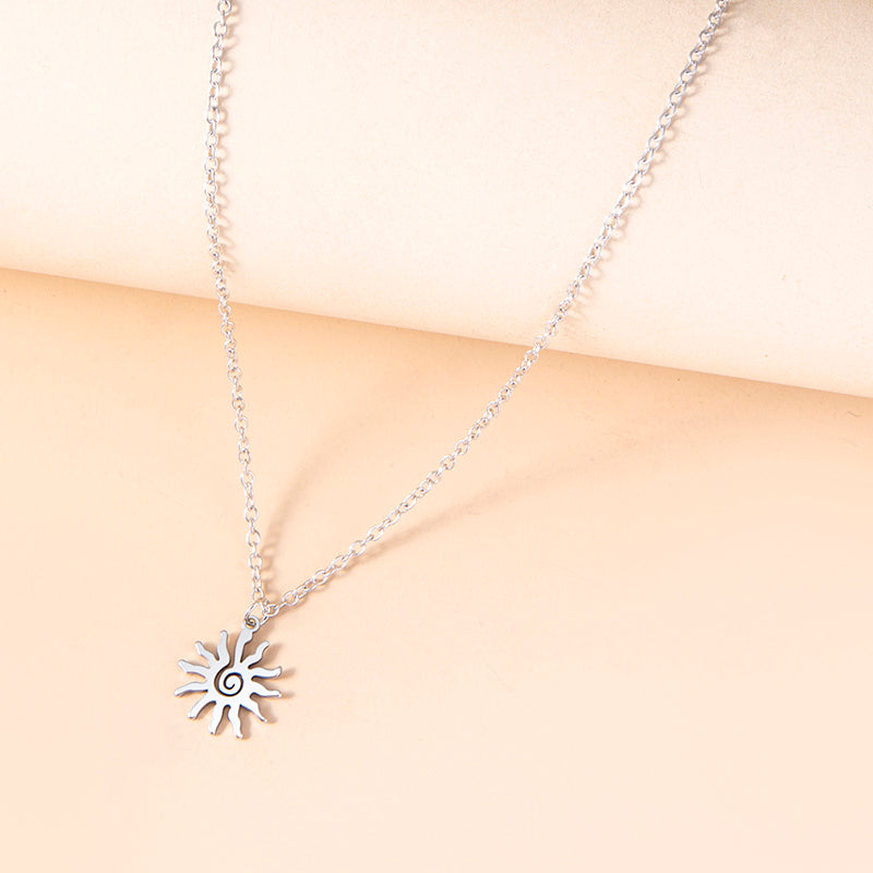 Sunlight Sunshine Sun God Stainless Steel Necklace For Women Girls