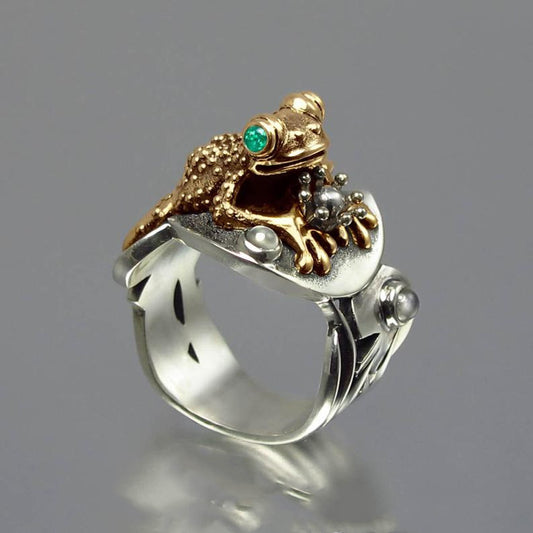 Emerald Froglet Ring