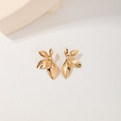 Irregular Metal Flower Women's Earrings