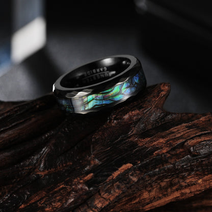 Inlaid Acacia Wood Ice Silk Ring