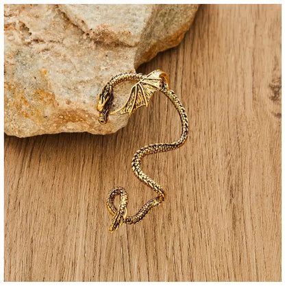 Stainless Steel Dragon Retro Punk Gothic Dragon Earrings