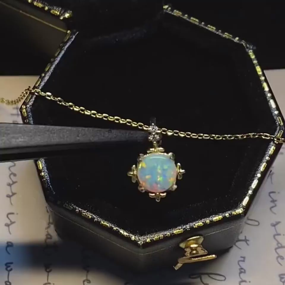 Opal Court Style Glow Gold Plated 14k Yellow Gold 